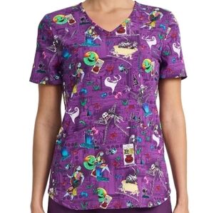 Womens Nightmare Before Christmas Scrub top